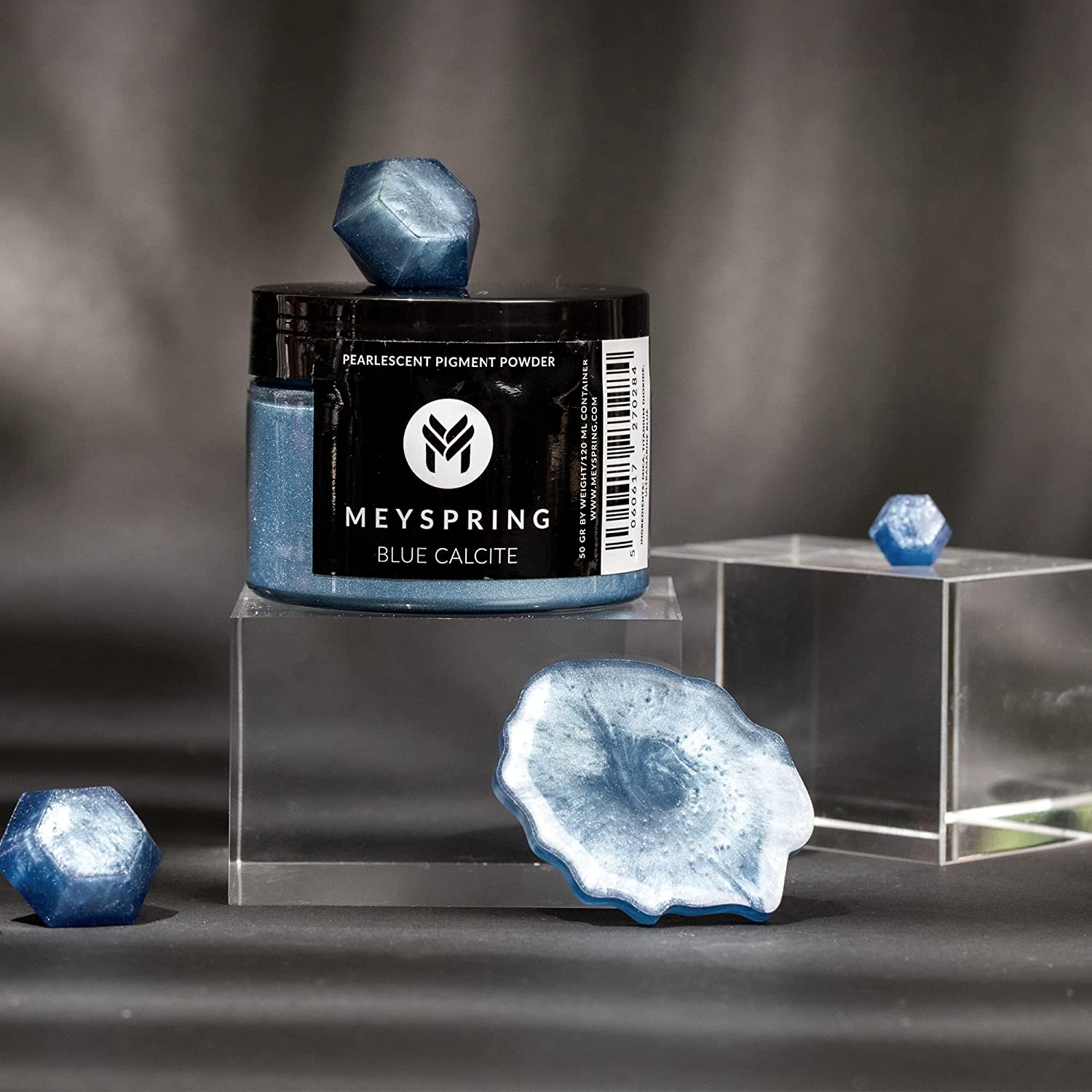 Blue Calcite Epoxy Resin Color Pigment - 50g by MEYSPRING