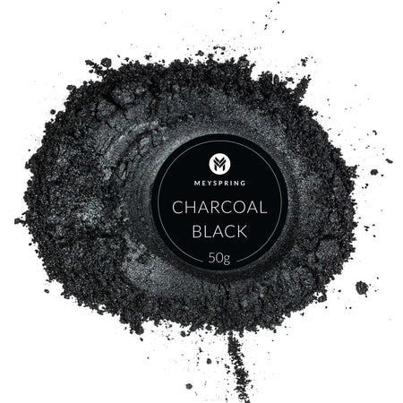 Charcoal Black Epoxy Resin Color Pigment - Mica Powder 50g by MEYSPRING