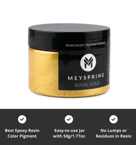 Royal Gold Epoxy Resin Color Pigment - Mica Powder 50g by MEYSPRING